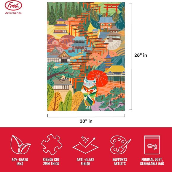 Kyoto 1000 Piece Puzzle by Jocelyn Kao - FRED Puzzle - Picture 4 of 4